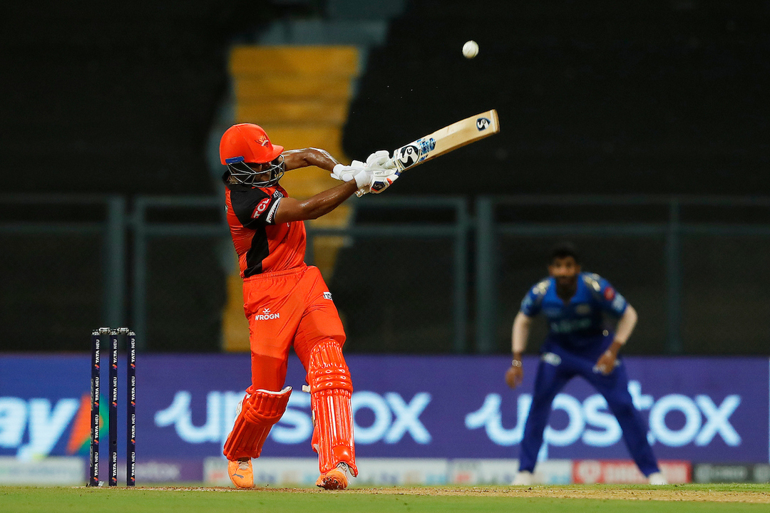 BOOM: Priyam Garg sends one onto top tier