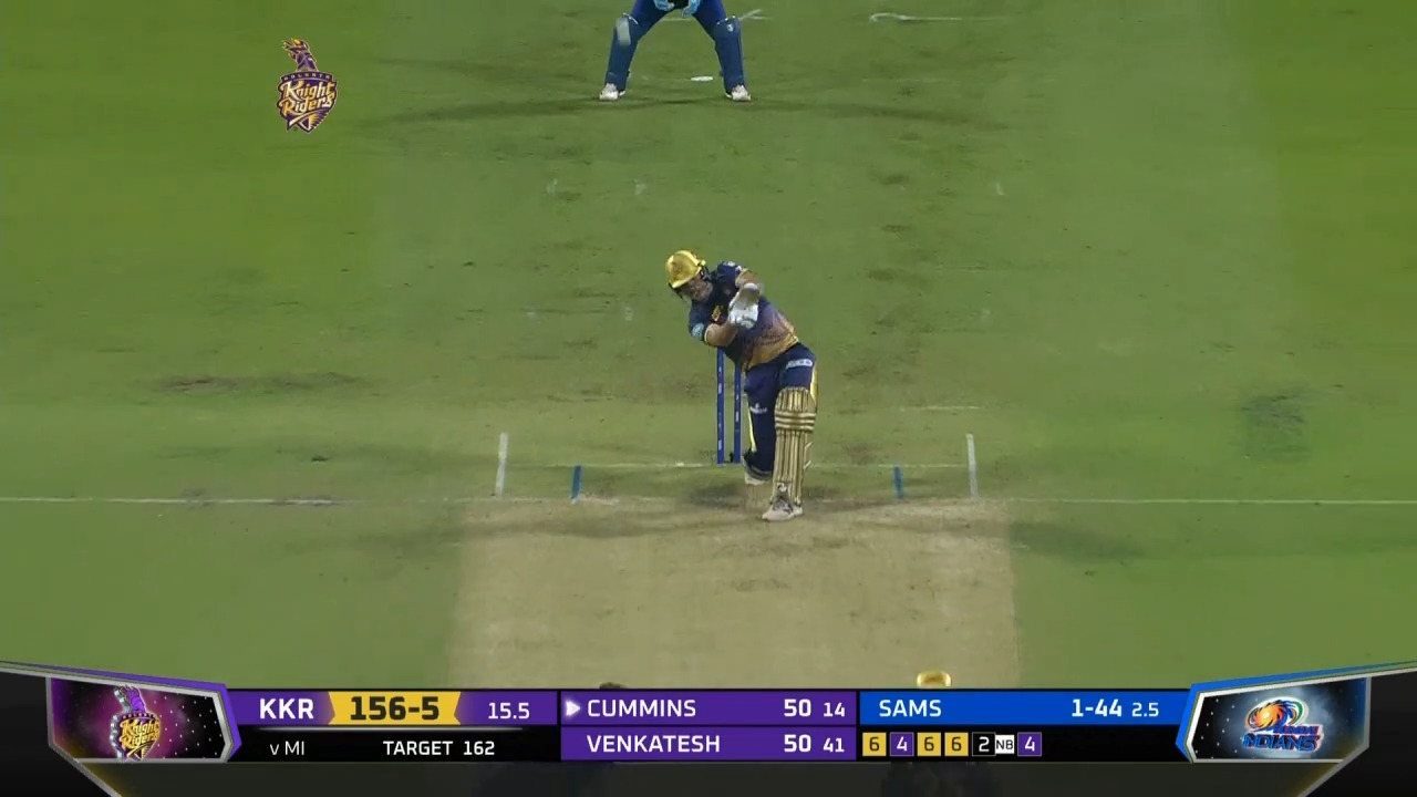 M14: KKR vs MI – Pat Cummins Six background