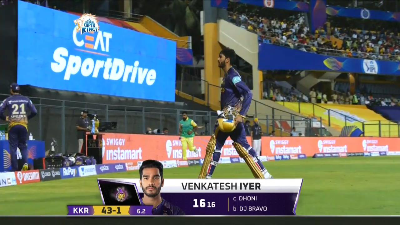 M01: CSK vs KKR – Venkatesh Iyer Wicket