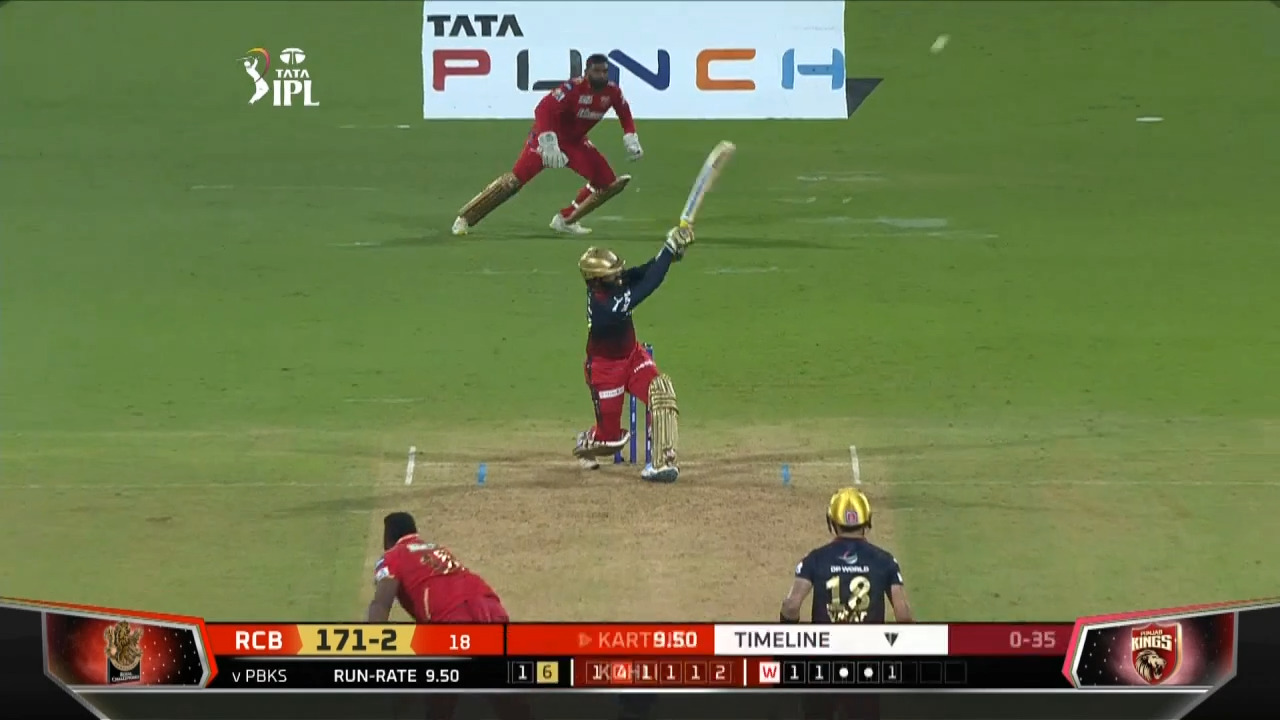 M03: PBKS vs RCB – Dinesh Karthik Six