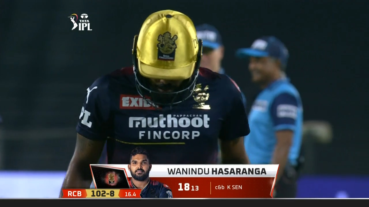 M39: RCB vs RR – Wanindu Hasaranga Wicket