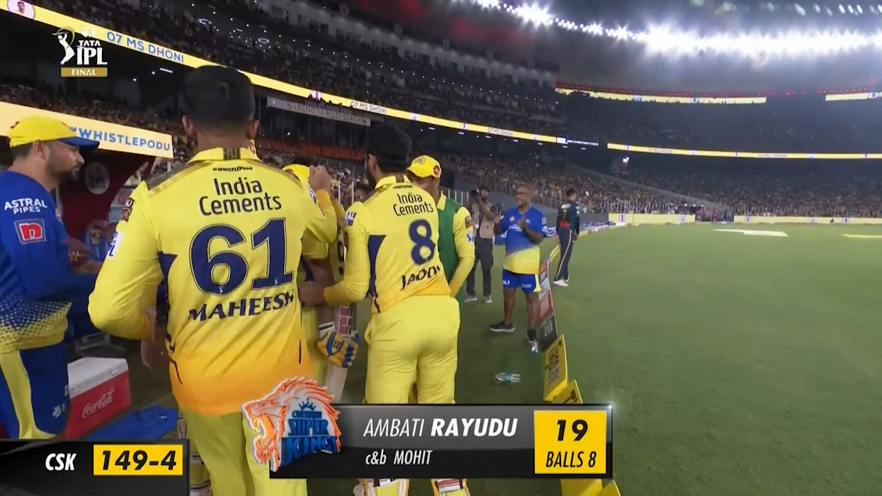 Final: CSK vs GT – Ambati Rayudu Wicket