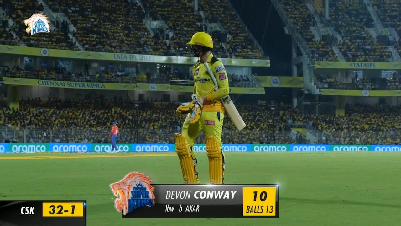 M55: CSK vs DC – Devon Conway Wicket