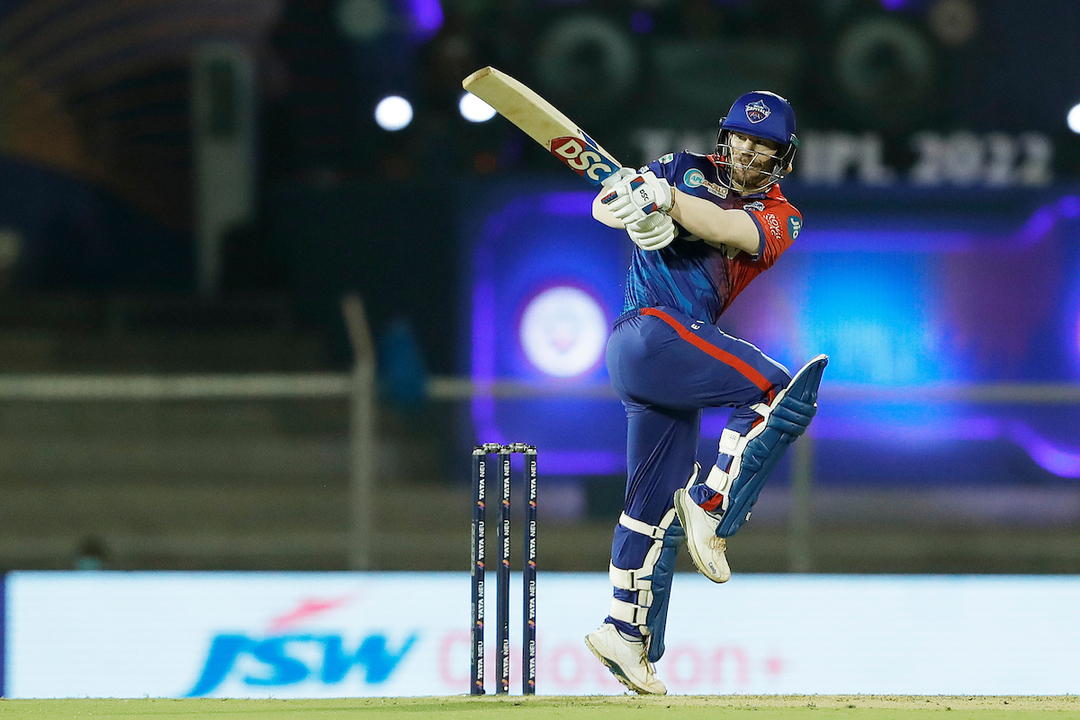 SMASHED: Warner hits 4,4,6 against Umran Malik