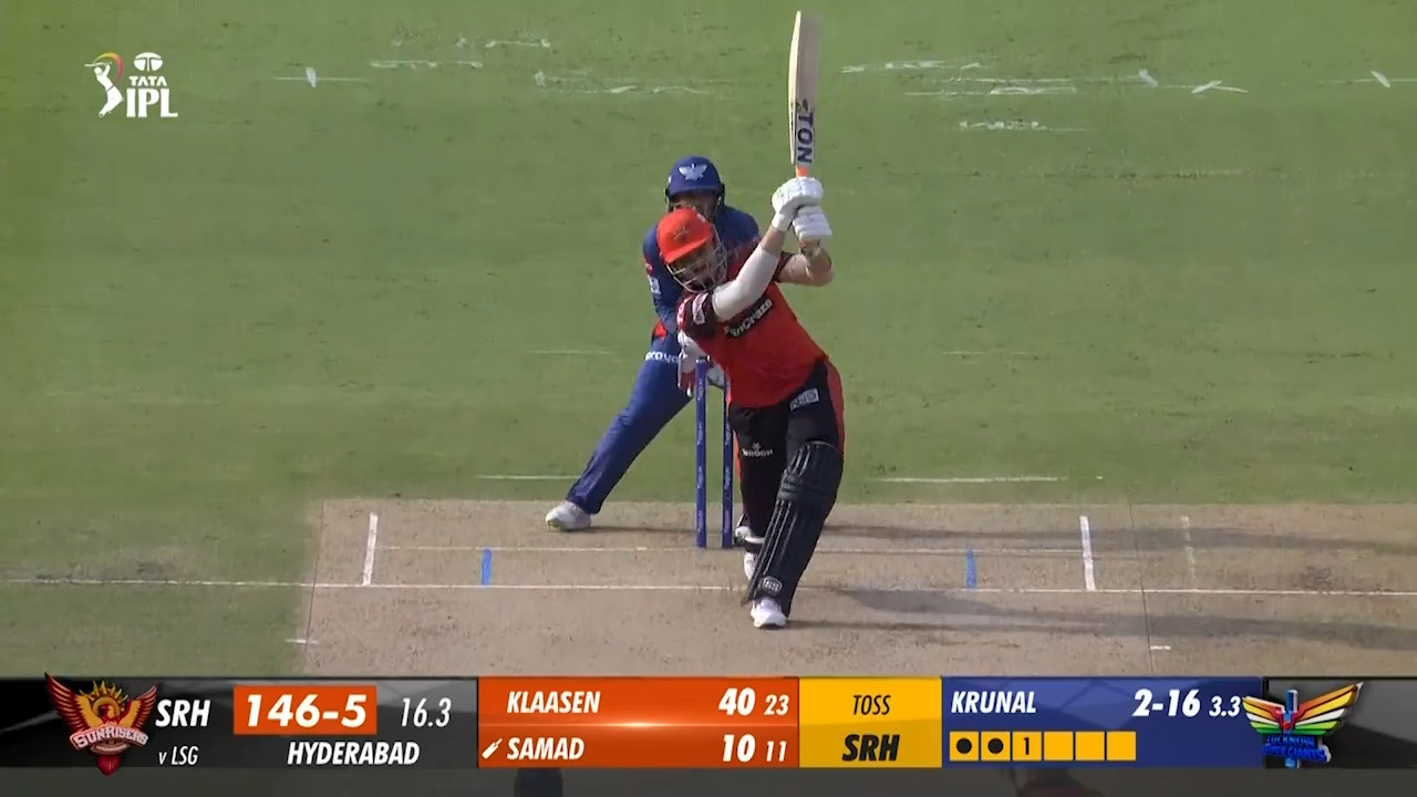 M58: SRH vs LSG – Abdul Samad Six background