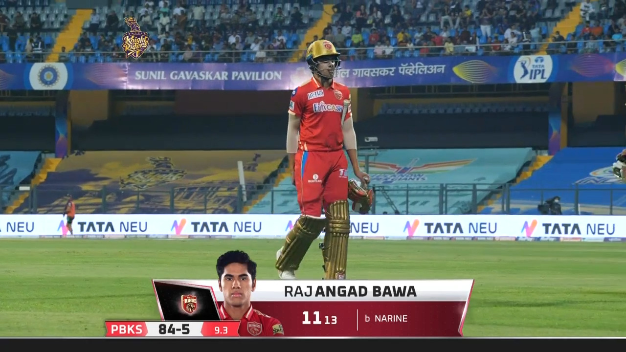 M08: KKR vs PBKS – Rajangad Bawa Wicket background