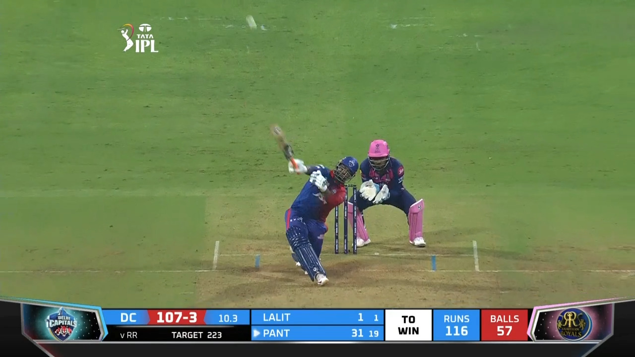 M34: DC vs RR – Rishabh Pant Six