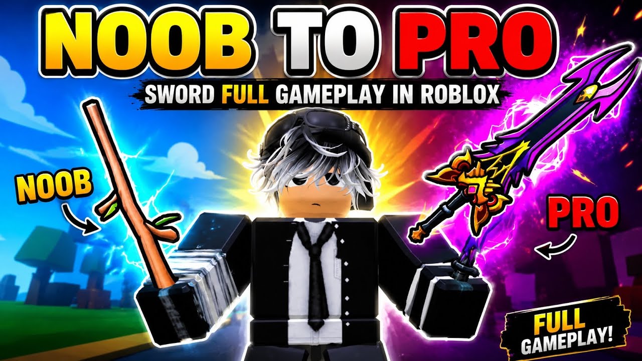NOOB to PRO Sword Full Gameplay in Roblox ⚔️🔥 | Ultimate Sword Journey background