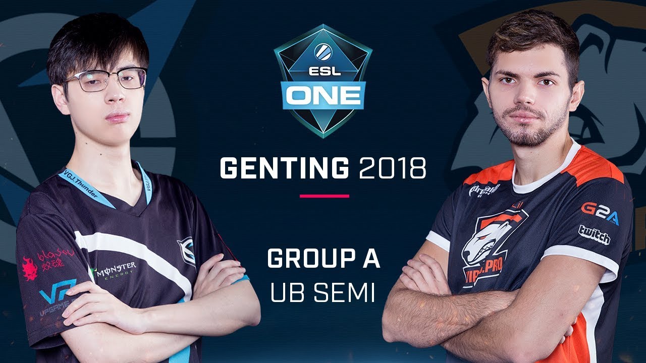 Dota 2 - VGJ.Thunder vs. Virtus.pro - Group A UB Semi Game 1 - ESL One Genting 2018 background