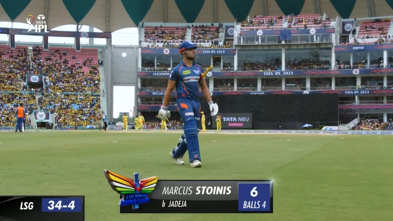 M45: LSG vs CSK – Marcus Stoinis Wicket