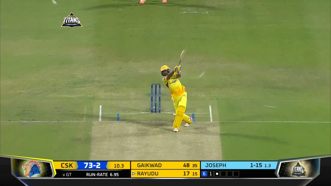 M29: GT vs CSK – Ambati Rayudu Six background