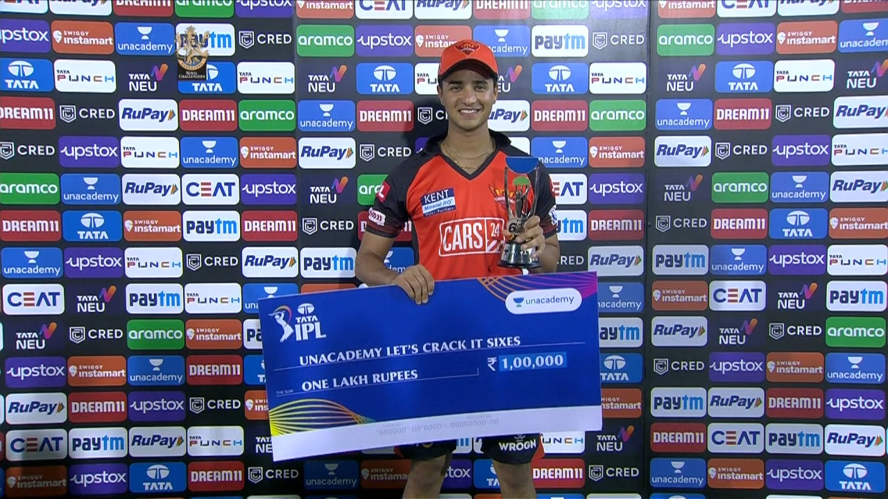 M36: RCB vs SRH – Unacademy Let's Crack It Sixes of the Match – Abhishek Sharma