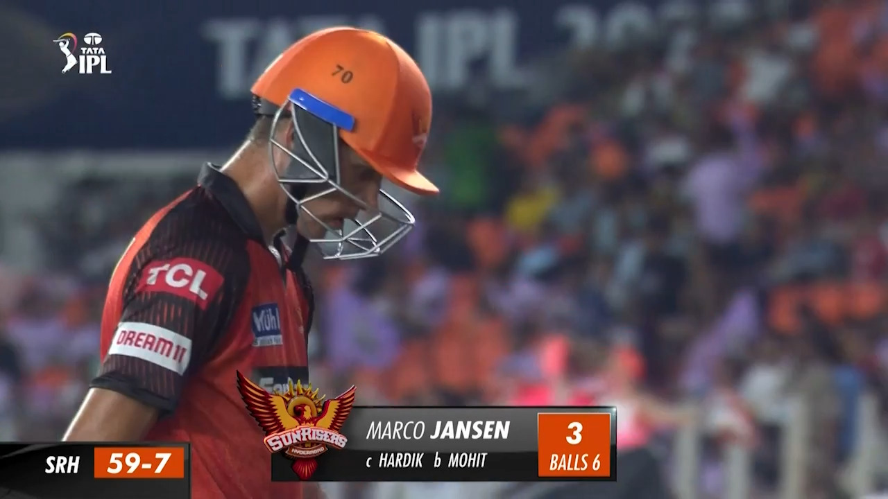 M62: GT vs SRH – Marco Jansen Wicket