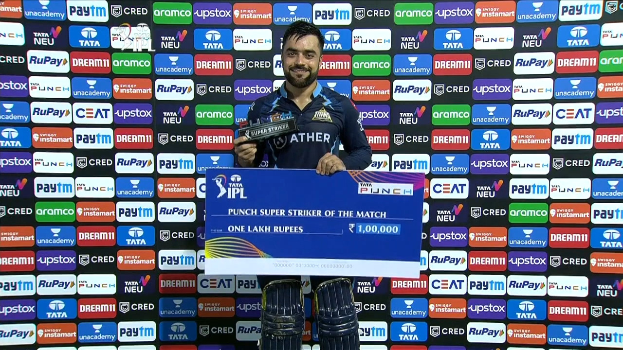 M40: GT vs SRH – Punch Super Striker Of The Match – Rashid Khan