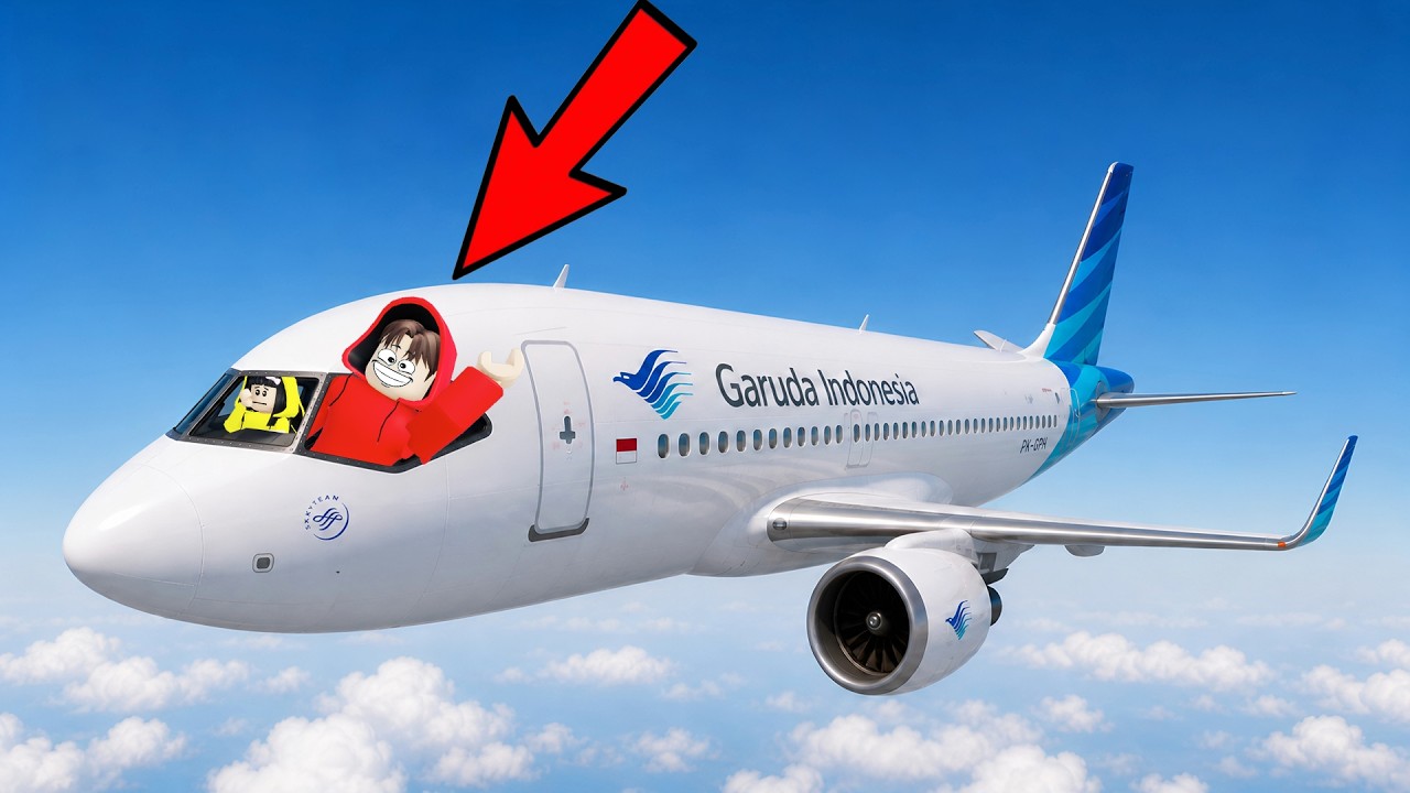 Yuta, Mio Dan Baby Celine Jadi Pramugari Dipesawat Garuda Indonesia || ROBLOX