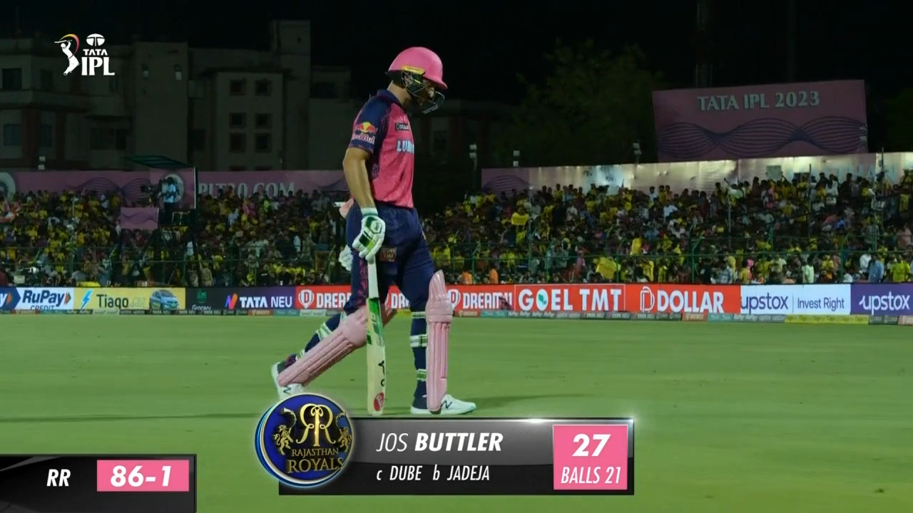 M37: RR vs CSK – Jos Buttler Wicket
