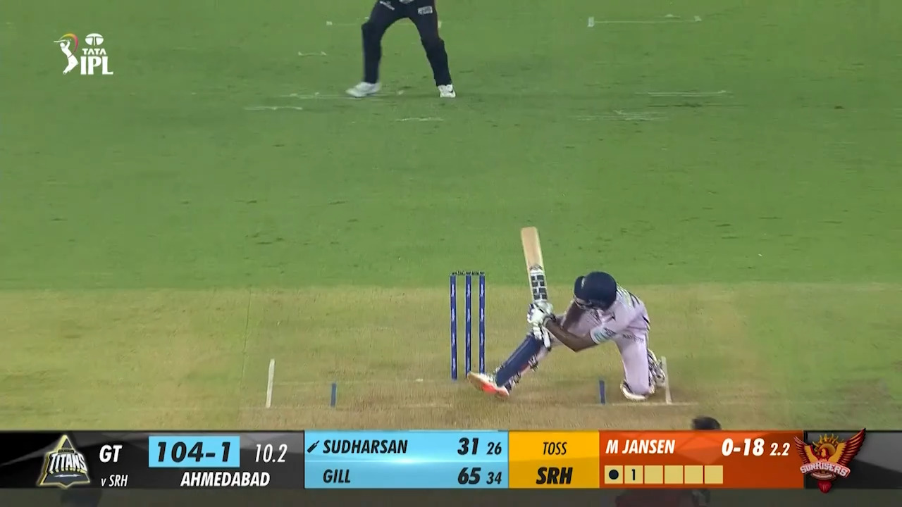 M62: GT vs SRH – Sai Sudharsan Six background