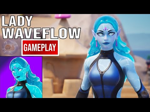 New Lady Waveflow Skin Gameplay (Fortnite)