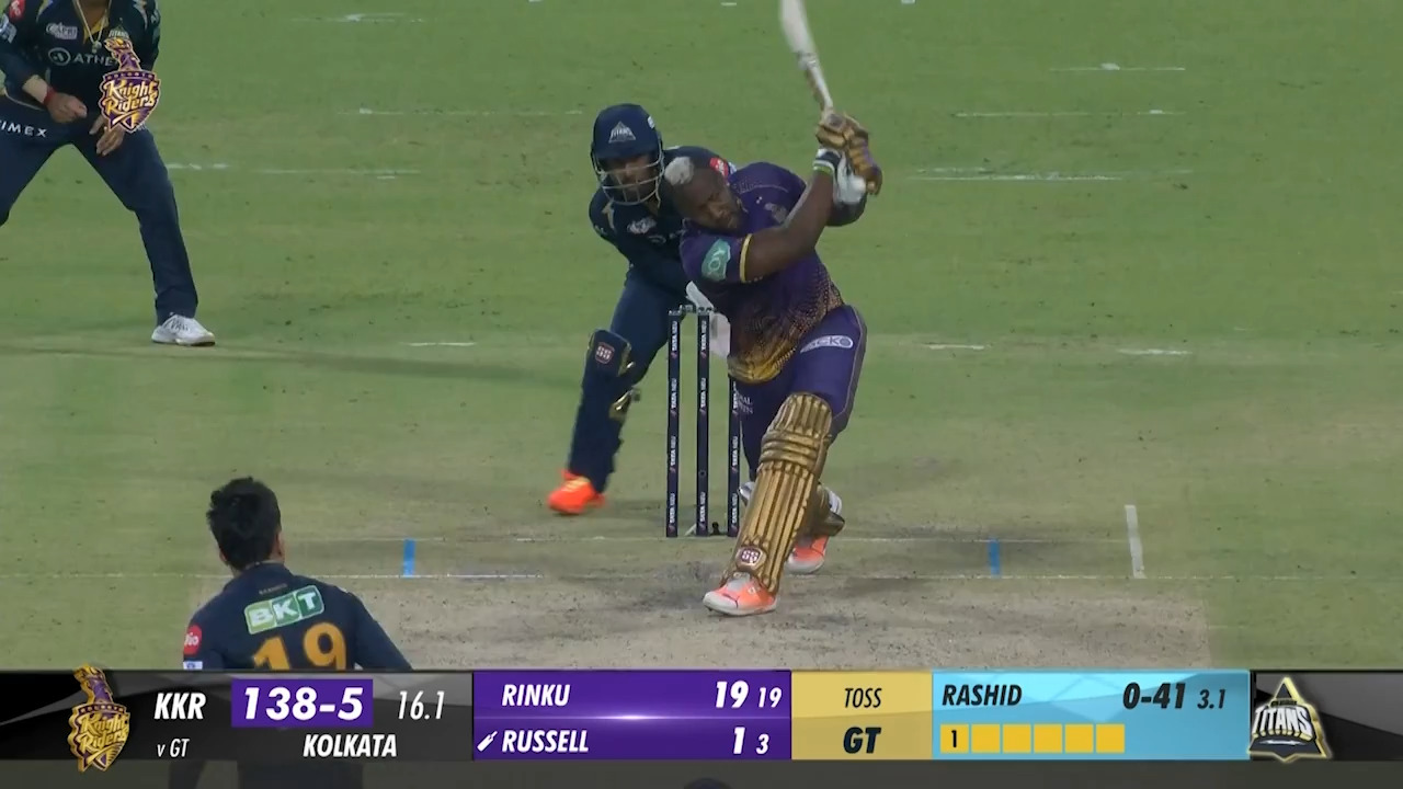 M39: KKR vs GT – Andre Russell Six