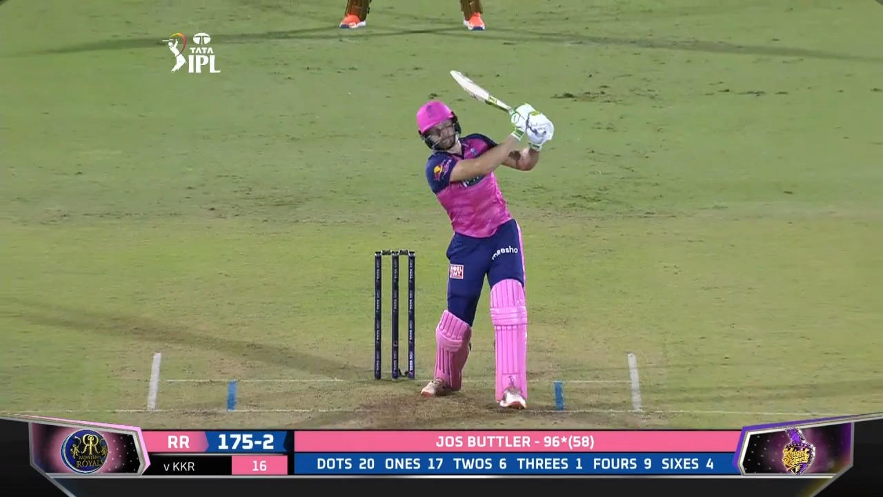 M30: RR vs KKR – Jos Buttler Six background