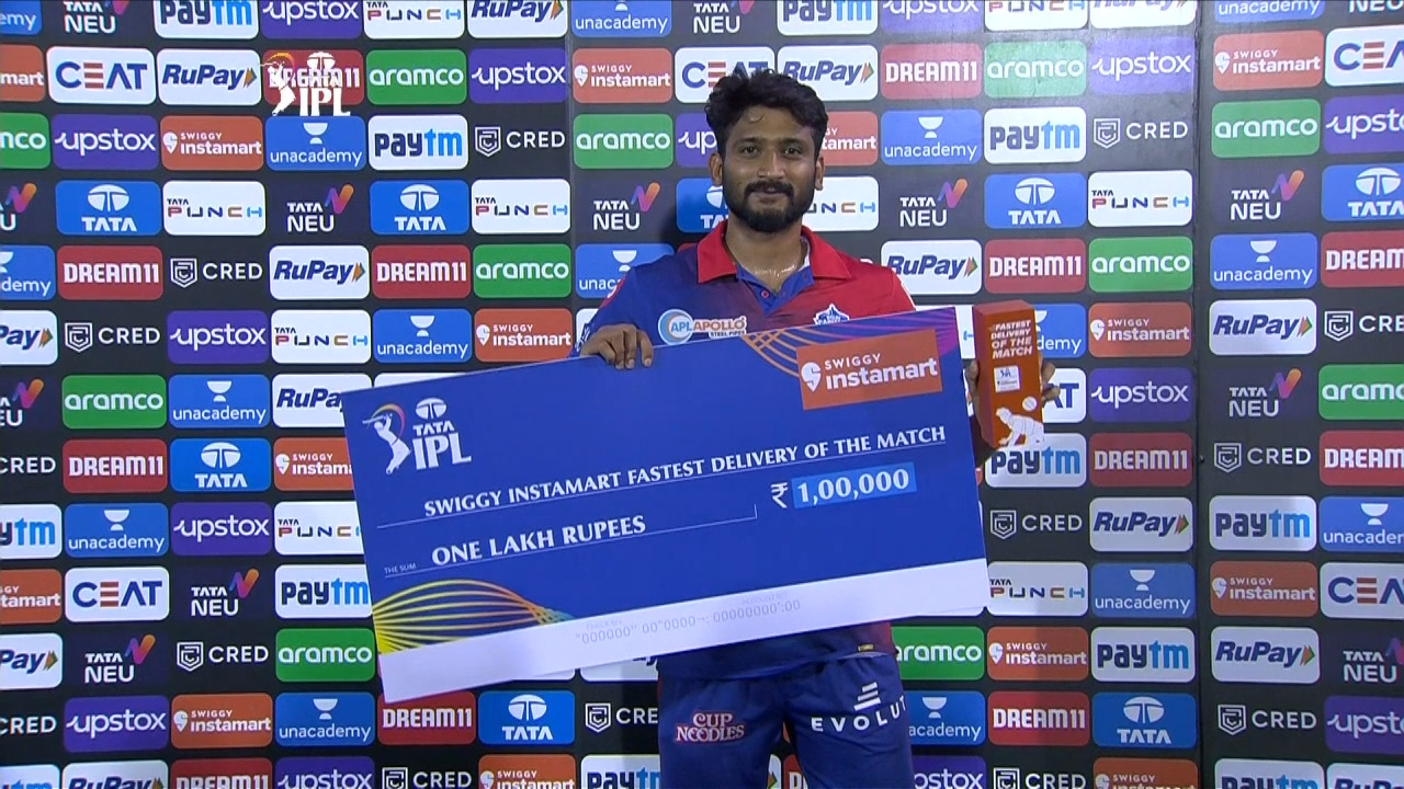 M19: KKR vs DC – Swiggy Instamart fastest Delivery of the Match – Khaleel Ahmed