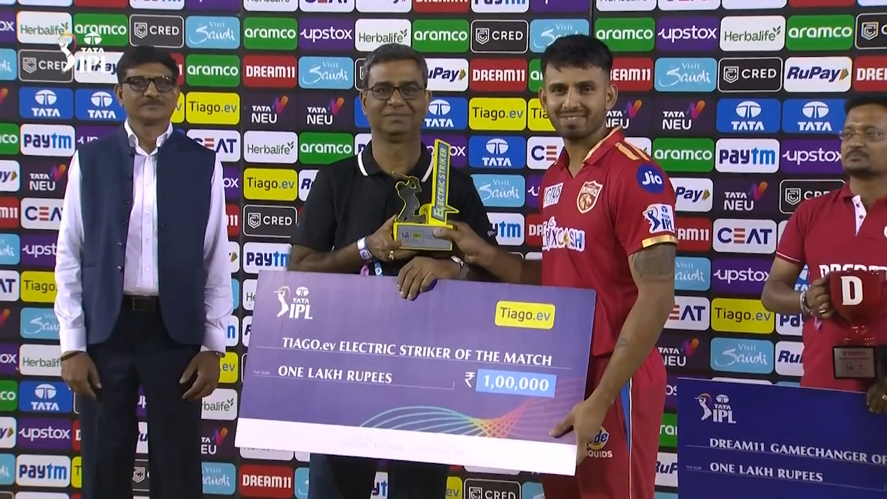 M38: PBKS vs LSG – TIAGO.ev Electric Striker of the Match – Jitesh Sharma