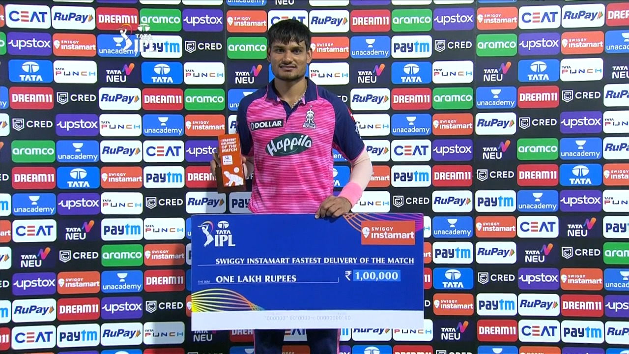 M47: KKR vs RR – Swiggy Instamart Fastest Delivery of the Match – Kuldeep Sen