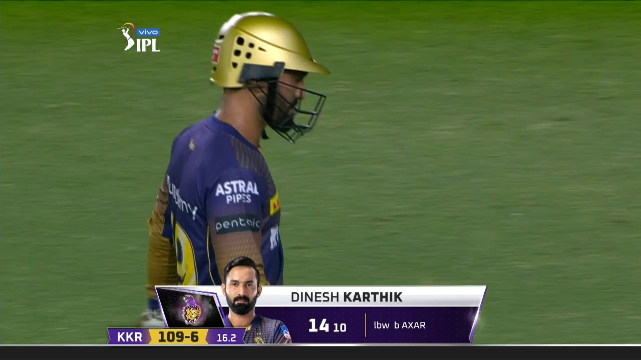 M25: DC vs KKR – Dinesh Karthik Wicket background