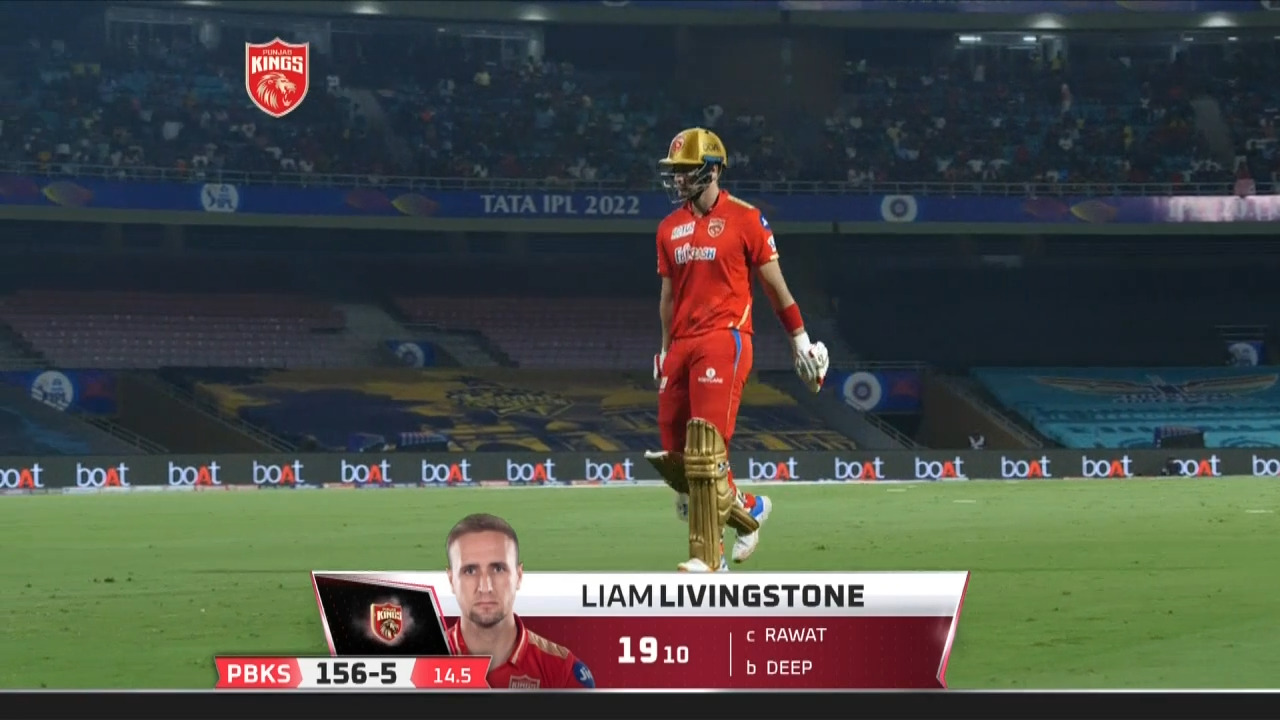 M03: PBKS vs RCB – Liam Livingstone Wicket
