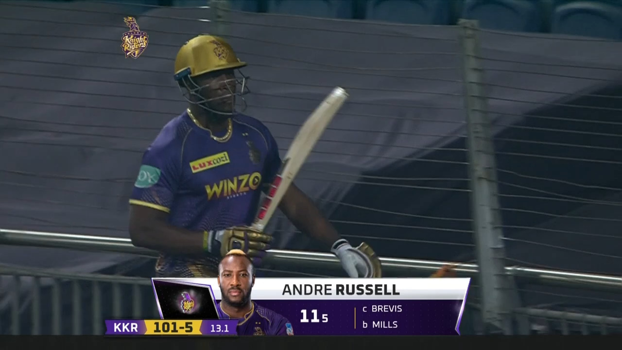 M14: KKR vs MI – Andre Russell Wicket