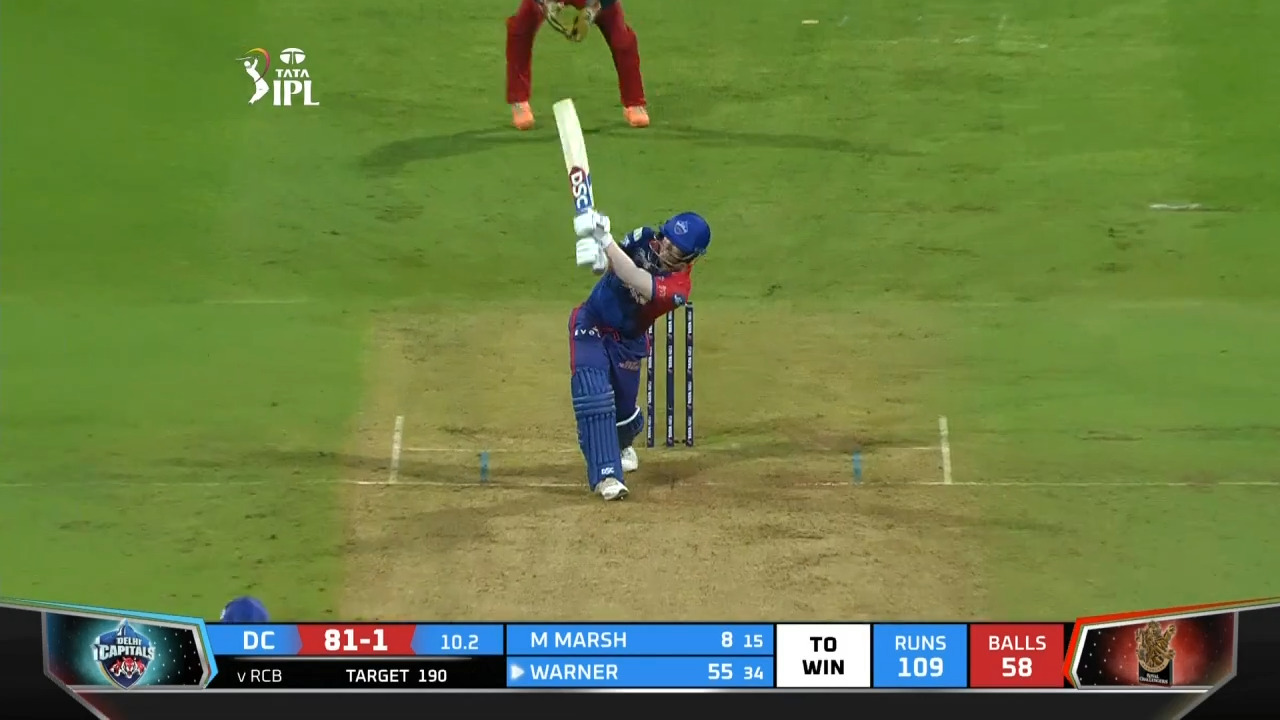 M27: DC vs RCB – David Warner Six