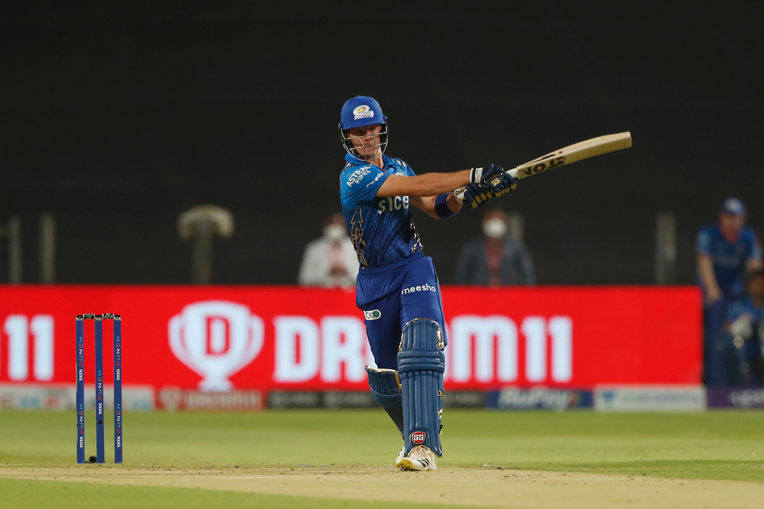 Baby AB Dewald Brevis scores 29(19) on IPL debut background