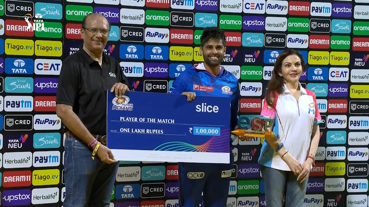 M54: MI vs RCB – Man of the Match – Suryakumar Yadav
