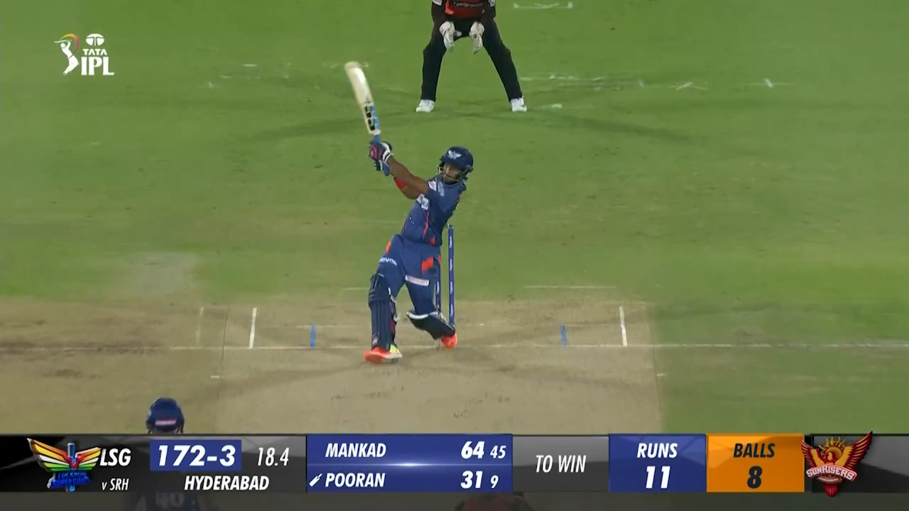 M58: SRH vs LSG – Nicholas Pooran Six background