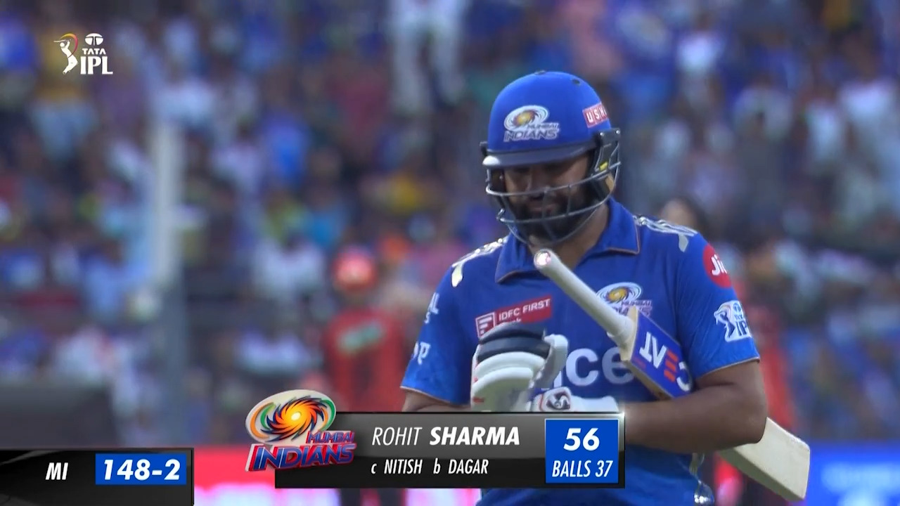 M69: MI vs SRH – Rohit Sharma Wicket