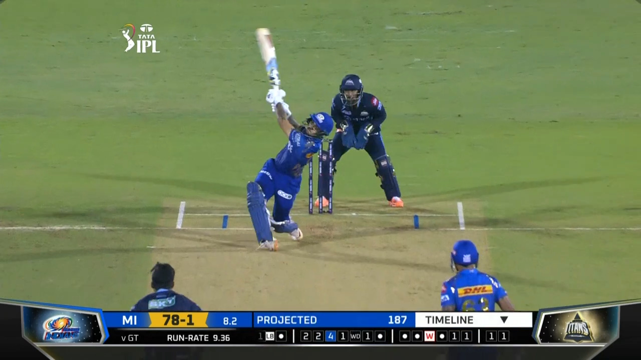 M51: GT vs MI – Ishan Kishan Six background