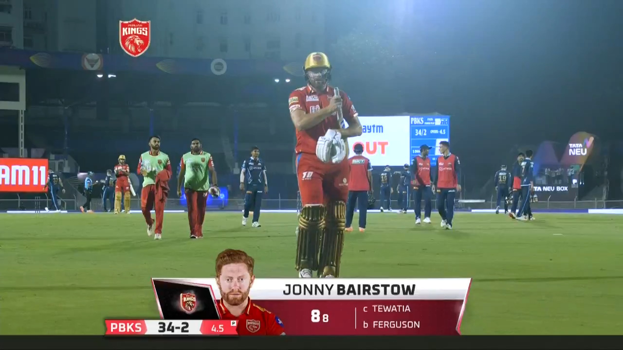 M16: PBKS vs GT – Jonny Bairstow Wicket