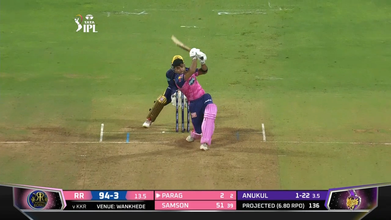 M47: KKR vs RR – Riyan Parag Six