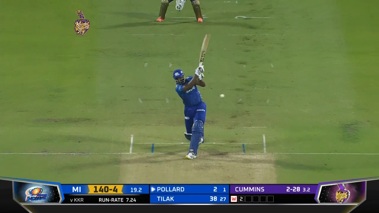M14: KKR vs MI – Kieron Pollard Six