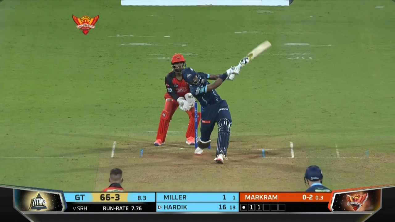 M21: SRH vs GT – Hardik Pandya Six