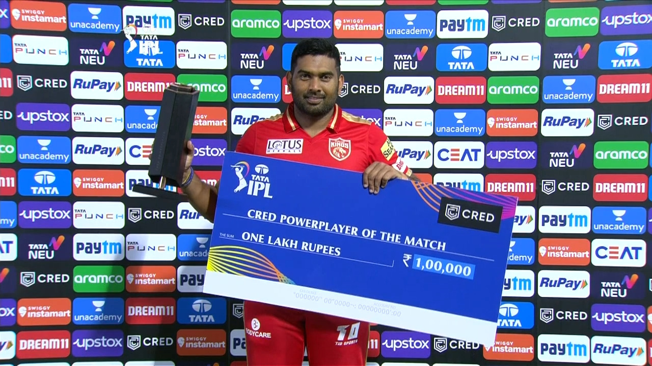 M08: KKR vs PBKS – CRED power player of the match – Bhanuka Rajapaksa backdrop