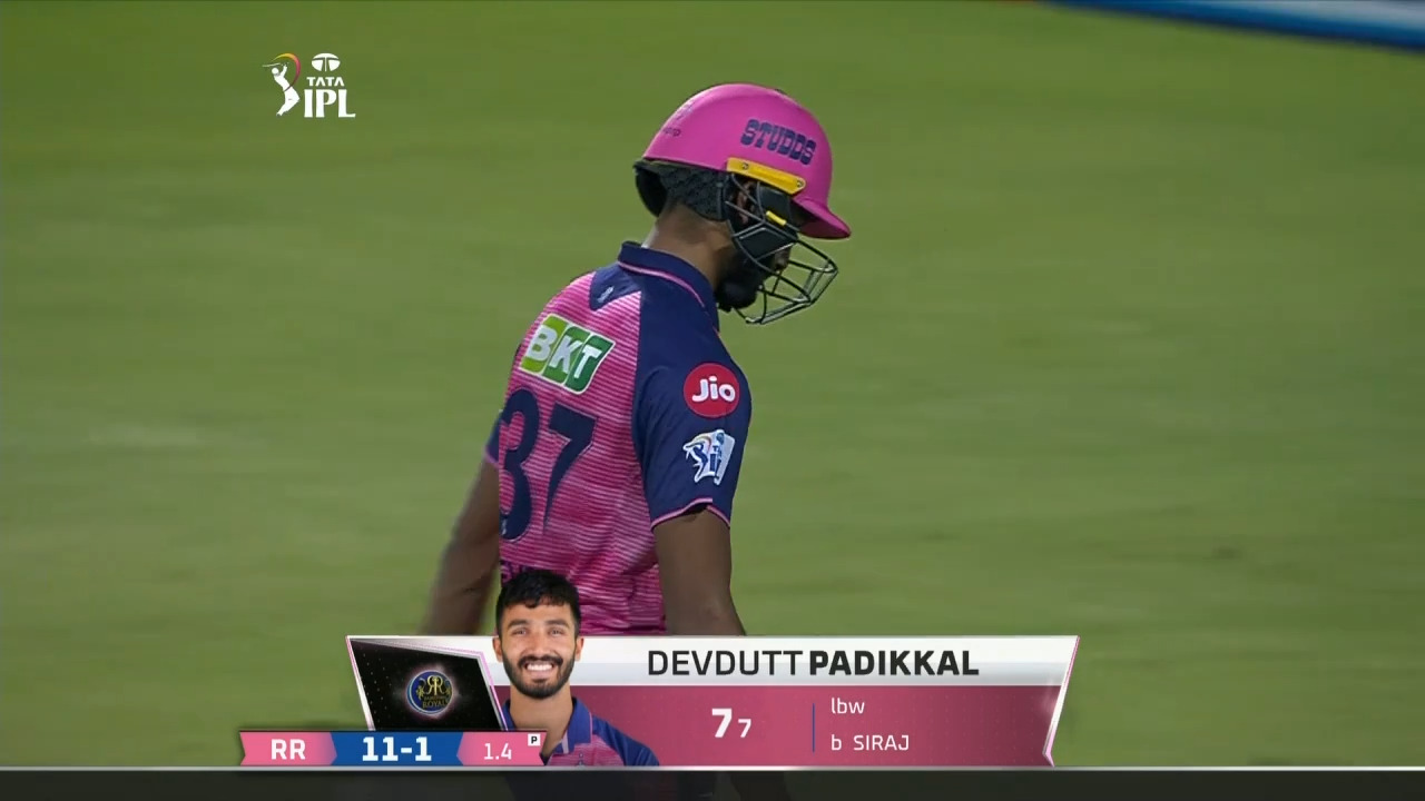 M39: RCB vs RR – Devdutt Padikkal Wicket