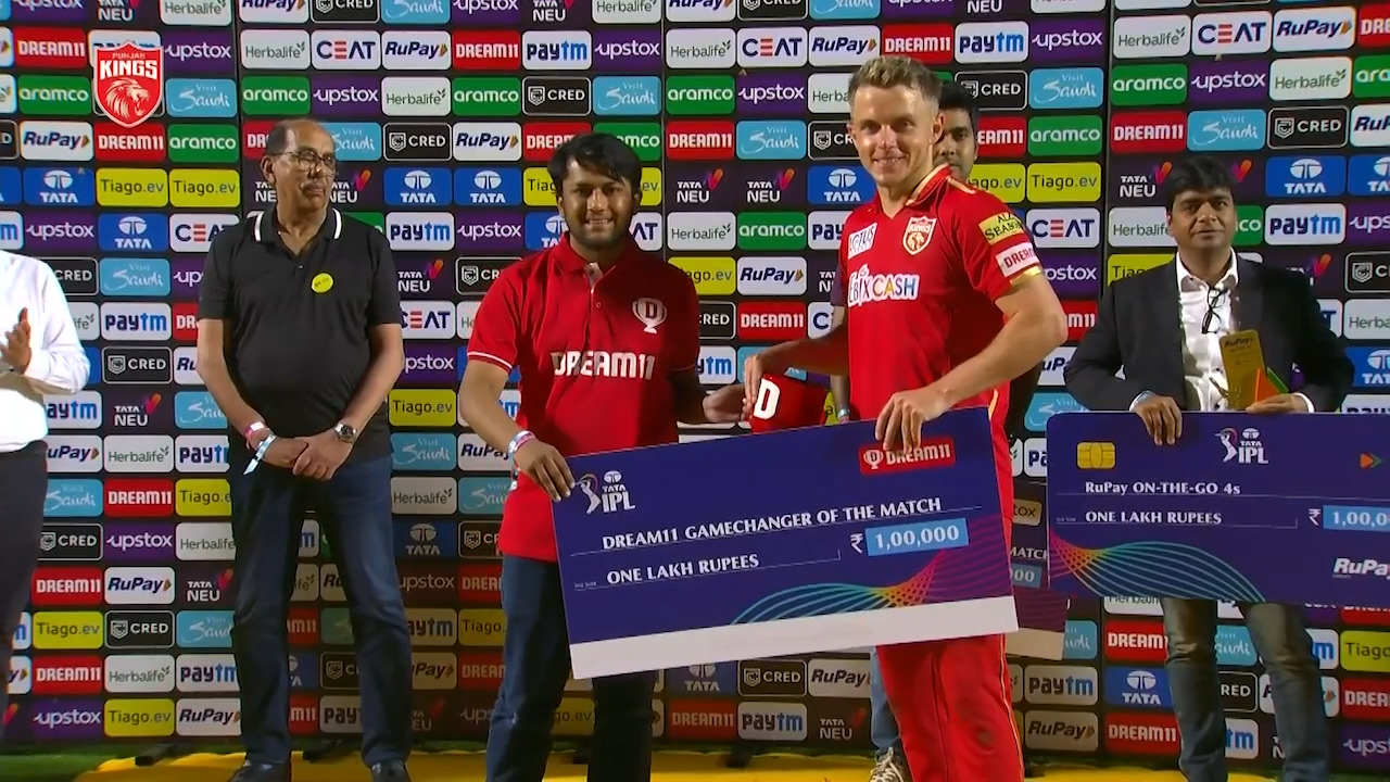 M66: PBKS vs RR – Dream11 GameChanger of the Match – Sam Curran
