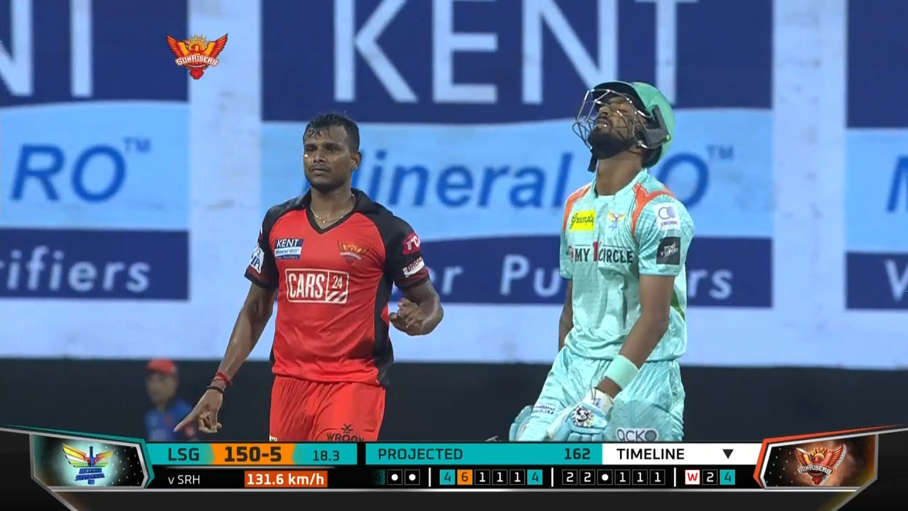 M12: SRH vs LSG – Fall of Wickets background