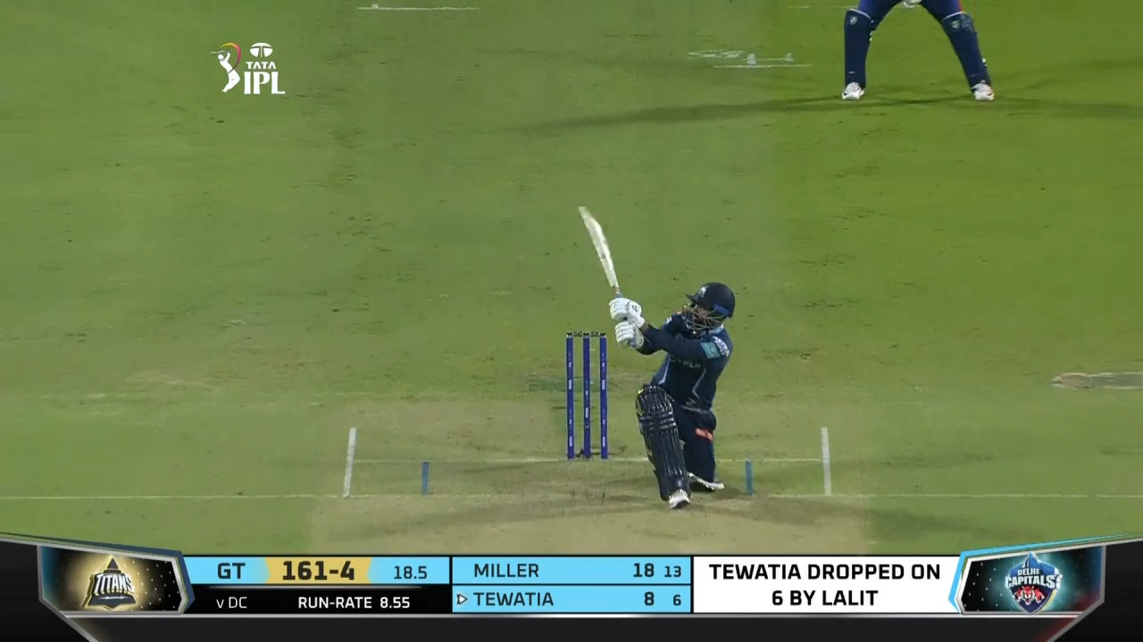 M10: GT vs DC – Rahul Tewatia Six