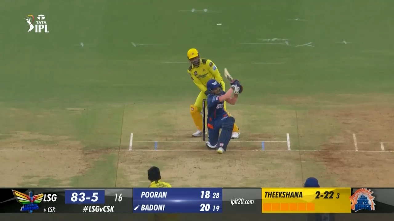 M45: LSG vs CSK – Ayush Badoni Six background