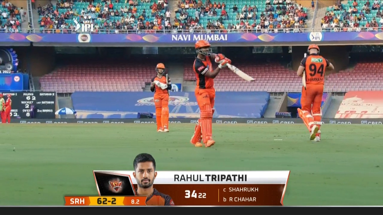 M28: PBKS vs SRH – Rahul Tripathi Wicket