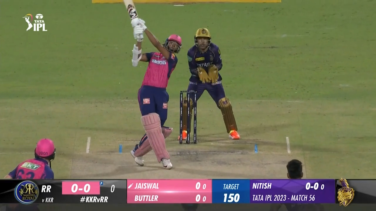 M56: KKR vs RR – Yashasvi Jaiswal Six