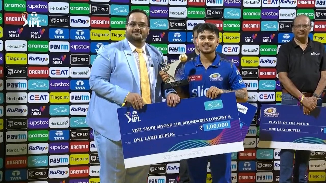 M54: MI vs RCB – Visit Saudi Beyond the Boundaries Longest 6 of the Match – Ishan Kishan