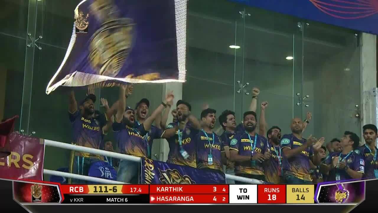 M06: RCB vs KKR – Wanindu Hasaranga Wicket
